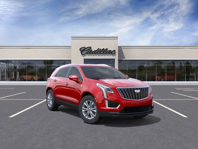 2025 Cadillac XT5 Luxury in Radiant Red Tintcoat — front three-quarter view
