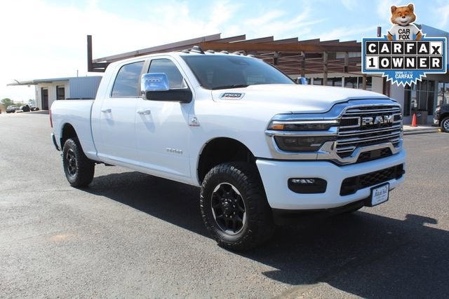 2025 RAM 2500 Laramie in Bright White Clearcoat — front three-quarter view